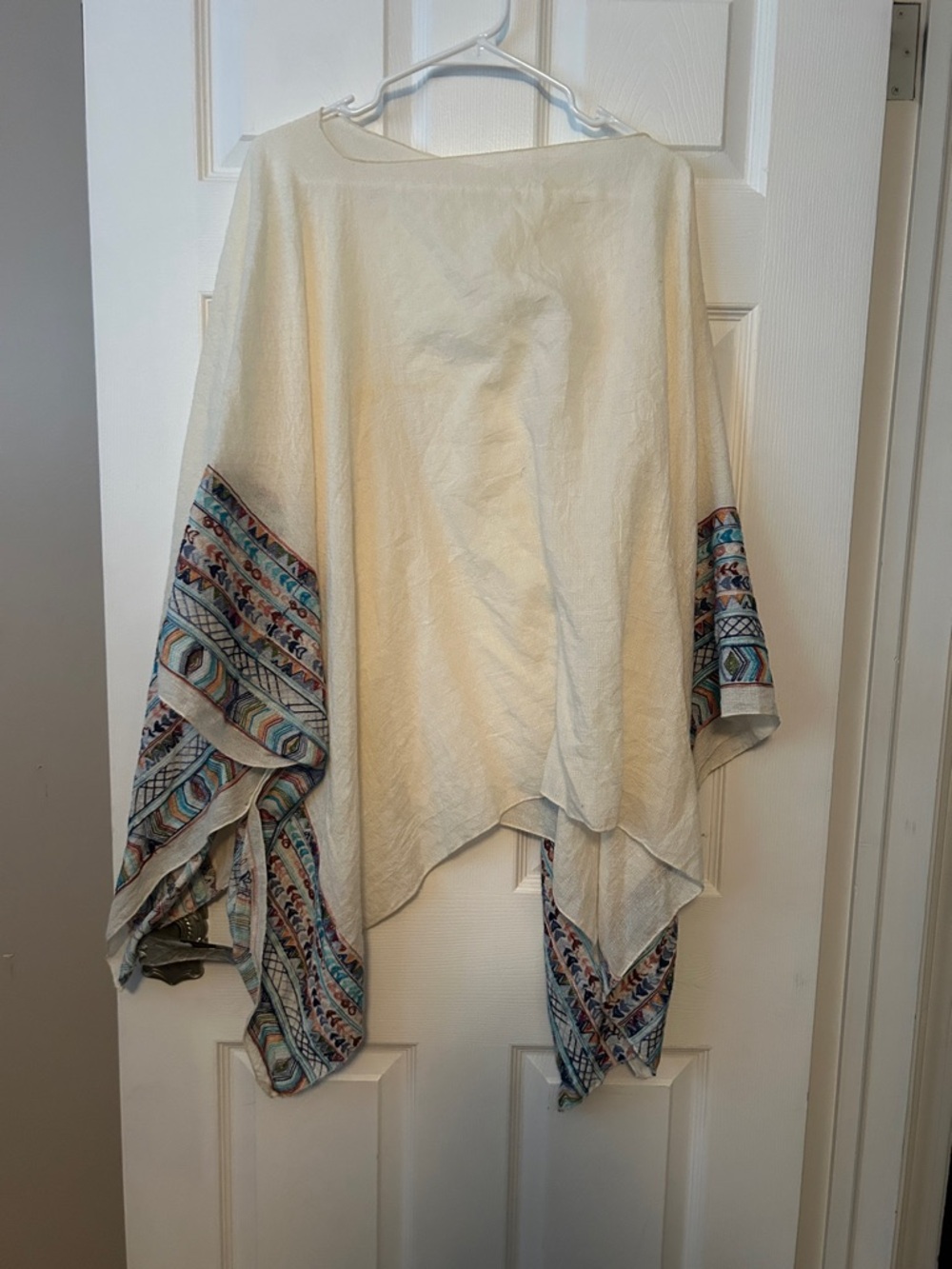 Cream Boho Accent Hem Women's Skirt